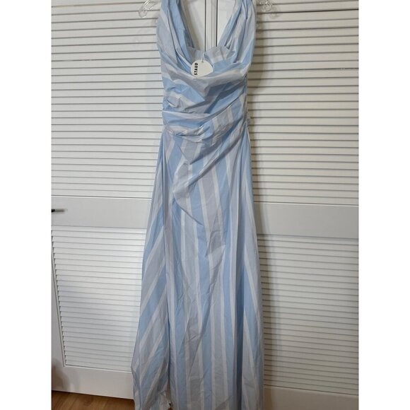 STAUD Lipari Adriatic Stripe Off-Shoulder Maxi Dress Size 6 - Picture 8 of 10
